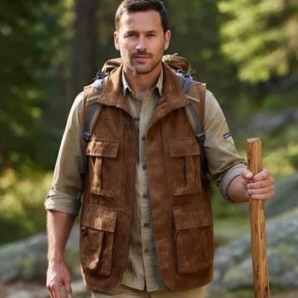 TravelSmith Men's Tan Shirt Jacket